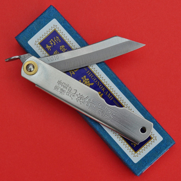 NAGAO HIGONOKAMI VG10 couteau de poche inoxydable japonais 100mm