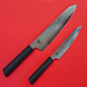 YAXELL YO-U 69 TAKUMI Damascus chef knife 190mm + petit knife 130mm Japan