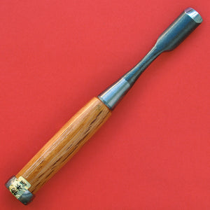 18mm Wood carving round gouge chisel Yasugi blue paper Steel Japan front