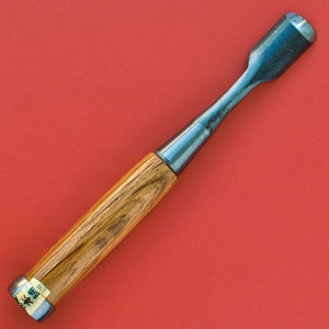 21mm Wood carving round gouge chisel Yasugi blue paper Steel Japan front