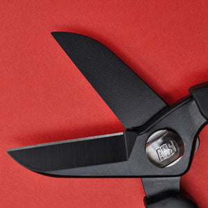 Flower scissors ARS professional FP-17-BK blade close-up Made in Japan