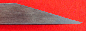 Close-up Grande plano 15mm Kiridashi Kogatana lâmina cinzel escultura aogami Japão Japonês ferramenta carpintaria 