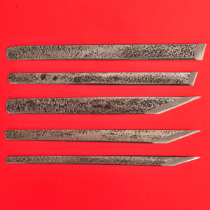 Conjunto de 5 forjado a mano Kiridashi talla marcado cincel Japón Japonés herramienta carpintería