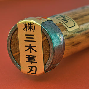 15 мм Стамеска-долото полукруглая стамеска по дереву Mikisyo Японии вид сбоку железным обручем 