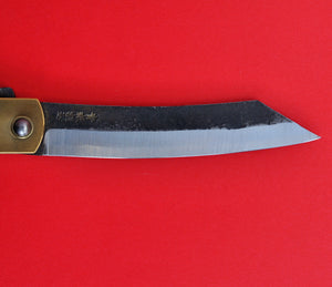 Klinge NAGAO HIGONOKAMI Japanisches Taschenmesser 120mm Aogami Japan schwarz