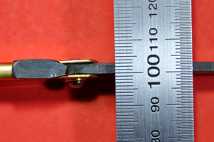 Close-up blade Japanese NAGAO HIGONOKAMI folding pocket knife bluesteel brass 120mm 