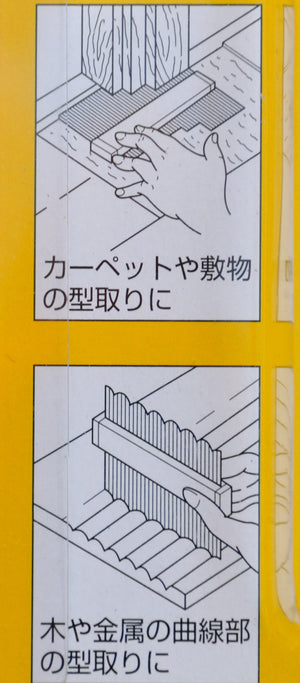 User guide SHINWA 300mm measurement moulage gauge ruler profile form contour model 77971 Japan Japanese tool woodworking carpenter