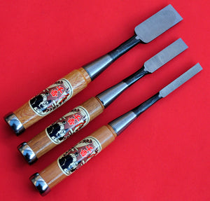 3 SENKICHI Cinzel Formões oire nomi 9mm 15mm 24mm cinzéis Japão Japonês ferramenta carpintaria