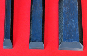 Close-up edge SENKICHI Chisel wood Oak handle oire nomi Japan Japanese tool woodworking carpenter