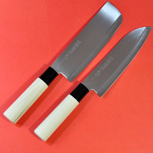 YAXELL Santoku + Nakiri 2 knives set stainless steel 165mm Japan