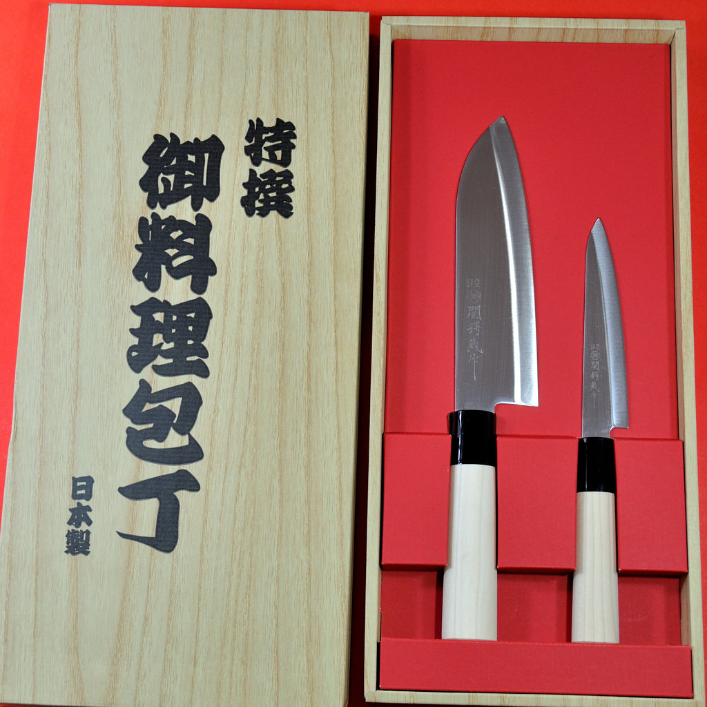 Embalagem YAXELL Santoku + faca pequena 165mm Faca de cozinha Japão Japonês