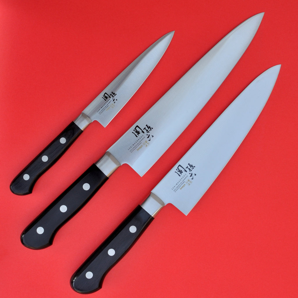 Kai Seki magoroku Set de 3 cuchillos de cocina IMAYO Japón Japonés